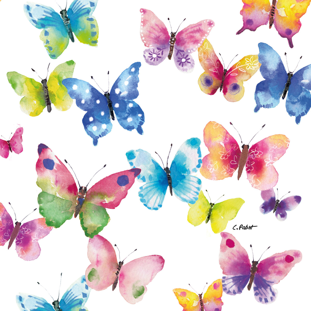 Butterfly Phantasy Napkin 33x33 Butterfly Phantasy Napkin 33x33