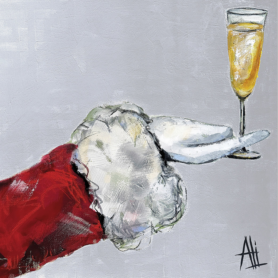 Cheers to Santa Napkin 33x33