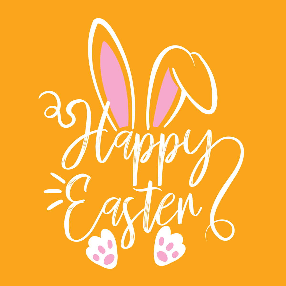 Happy Easter orange Napkin 33x33