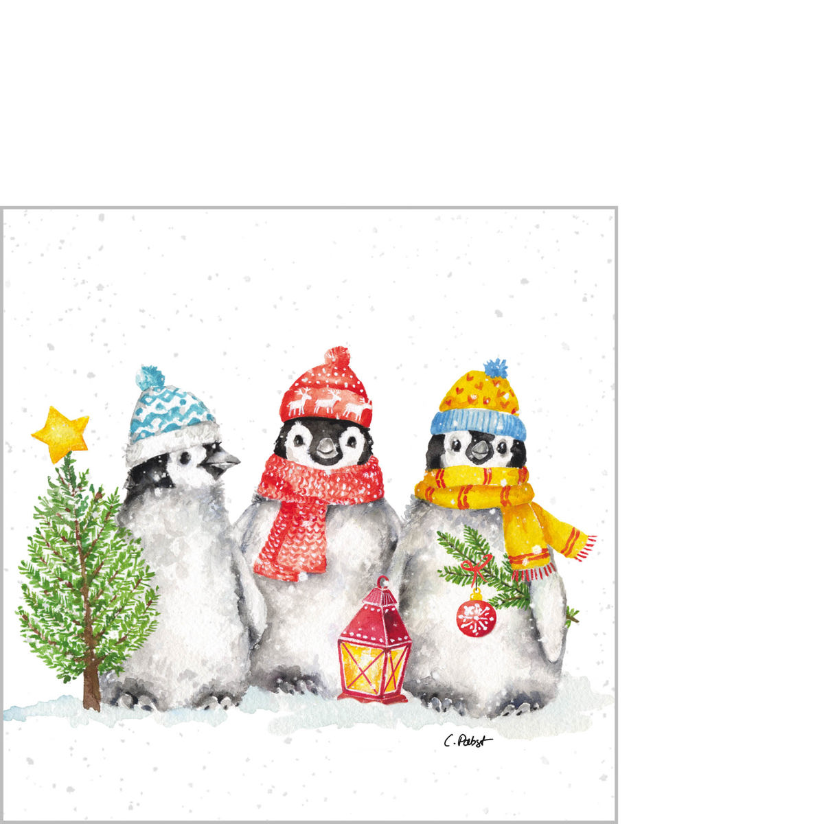 Sacred Penguins Napkin 25x25 Sacred Penguins Napkin 25x25