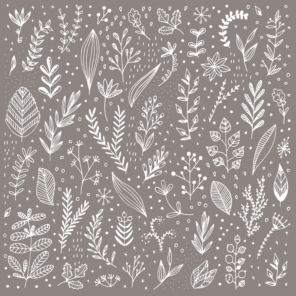 Pure Leaflet taupe Napkin 33x33 Pure Leaflet taupe Napkin 33x33