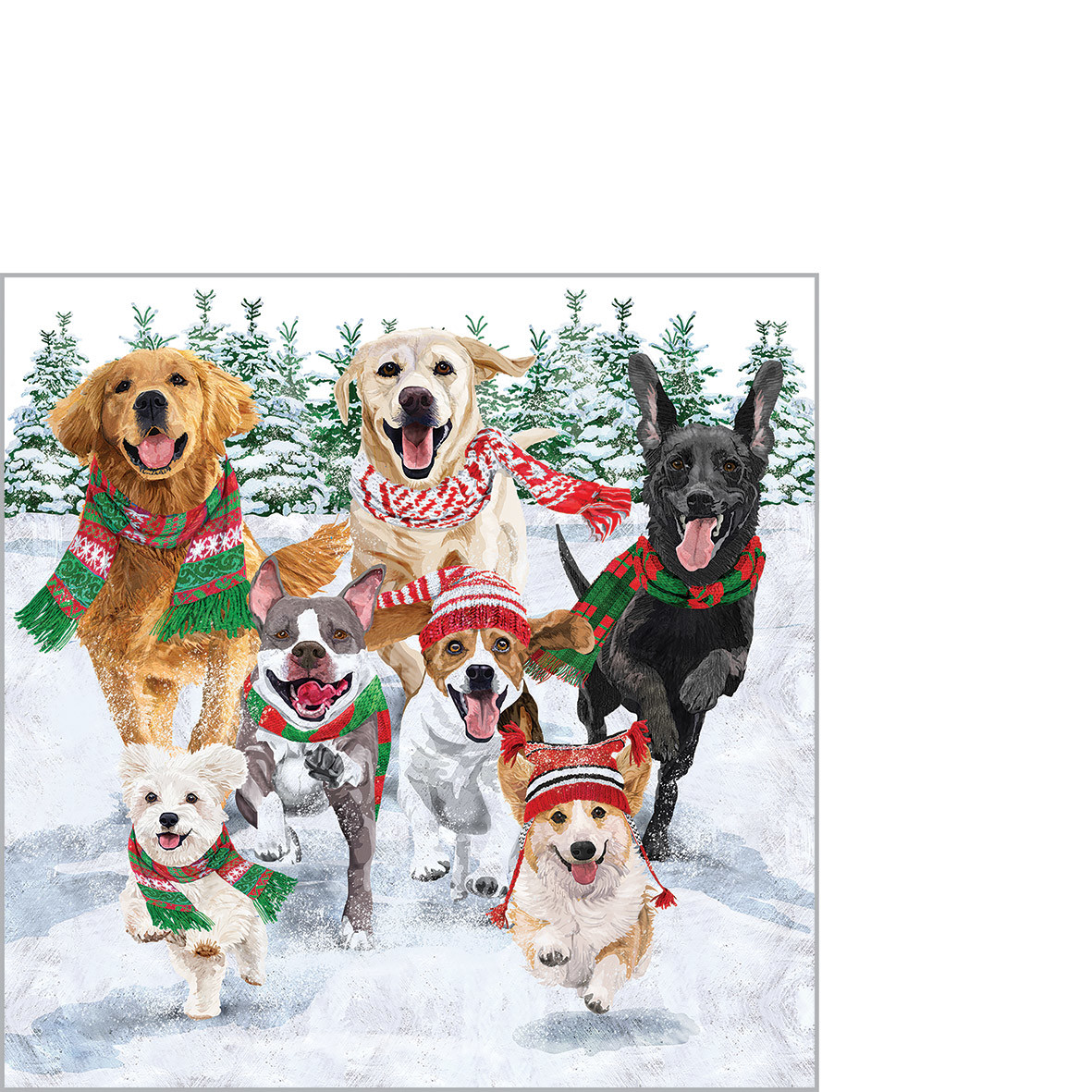 Snow Hounds Napkin 25x25