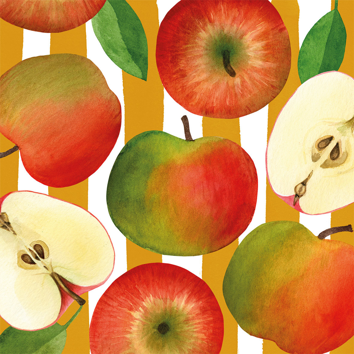 Apple & Stripes Napkin 33x33