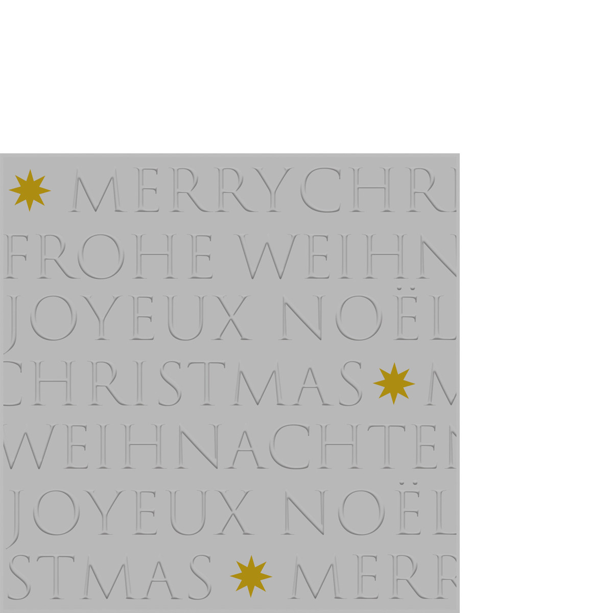 Christmas embossed silver Napkin 25x25 relief Christmas embossed silver Napkin 25x25 relief