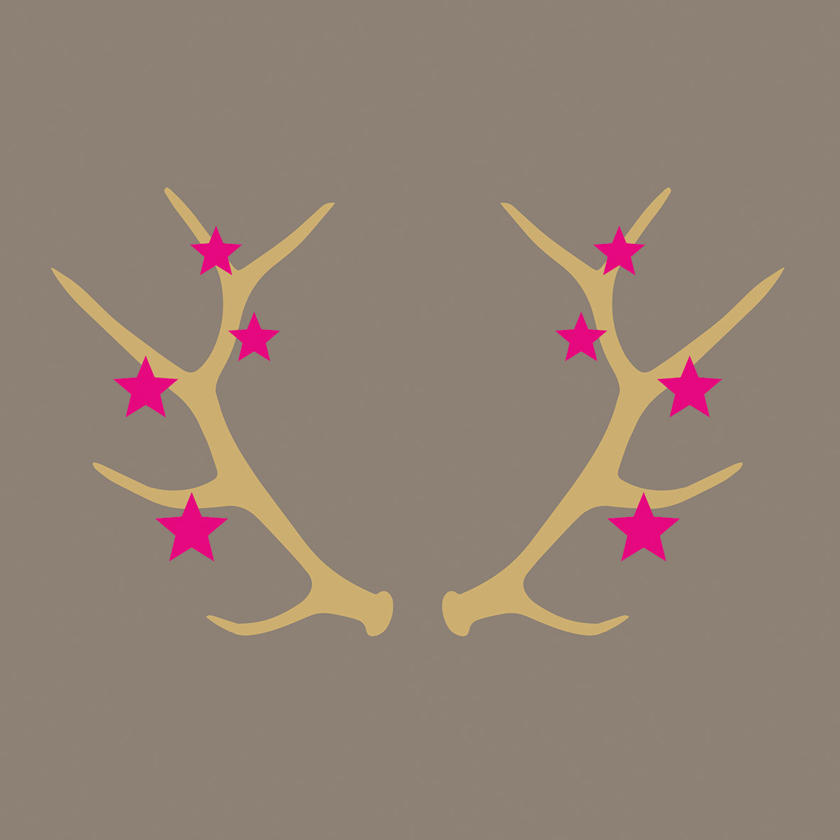 Winter Antler brown Napkin 33x33 Winter Antler brown Napkin 33x33