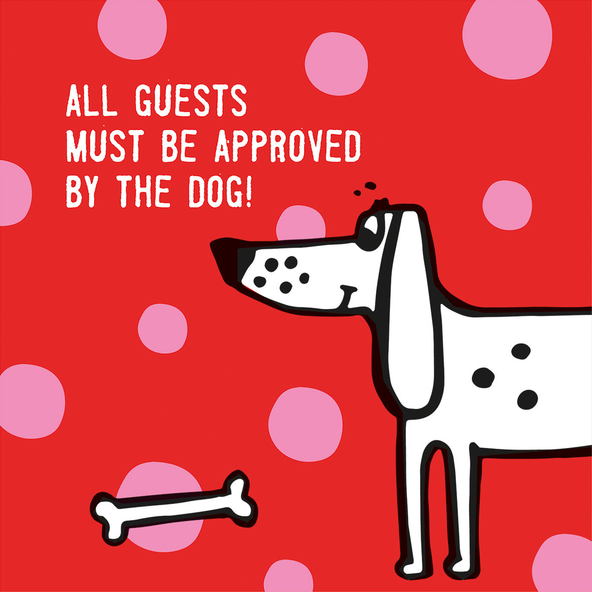 Dog Approved red Napkin 33x33