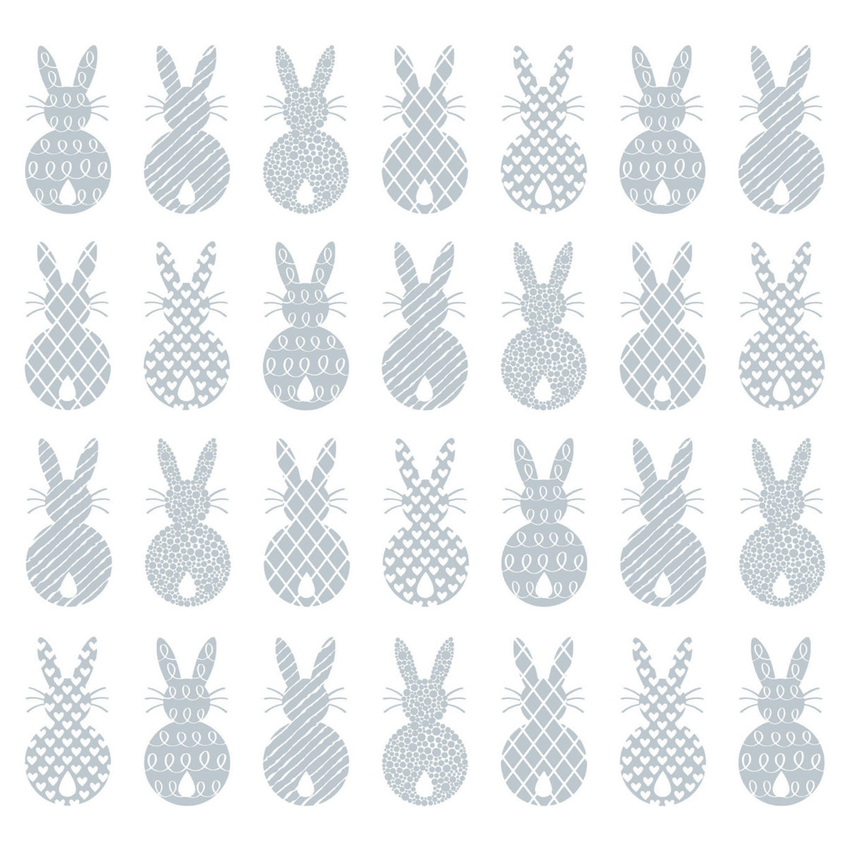 Pure Easter Rabbits blue Napkin 33x33