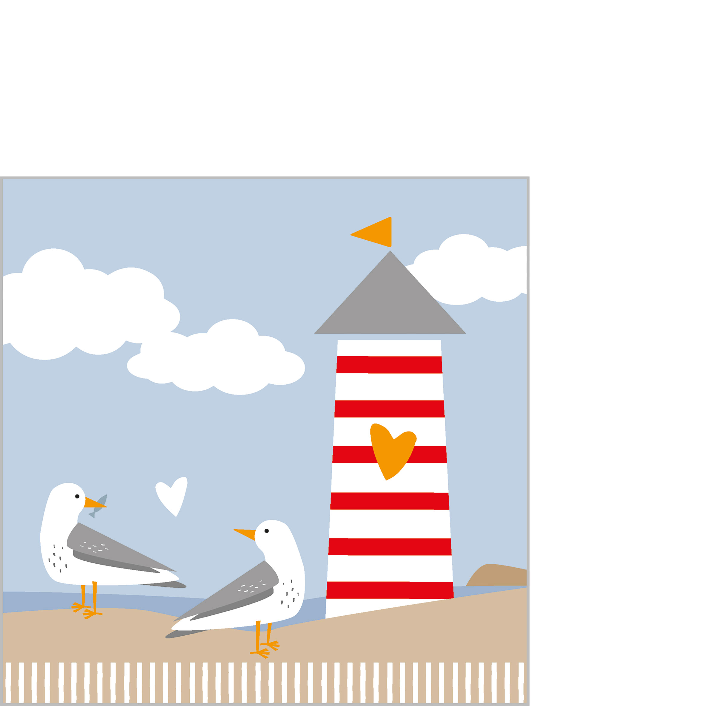 Seagulls Napkin 25x25