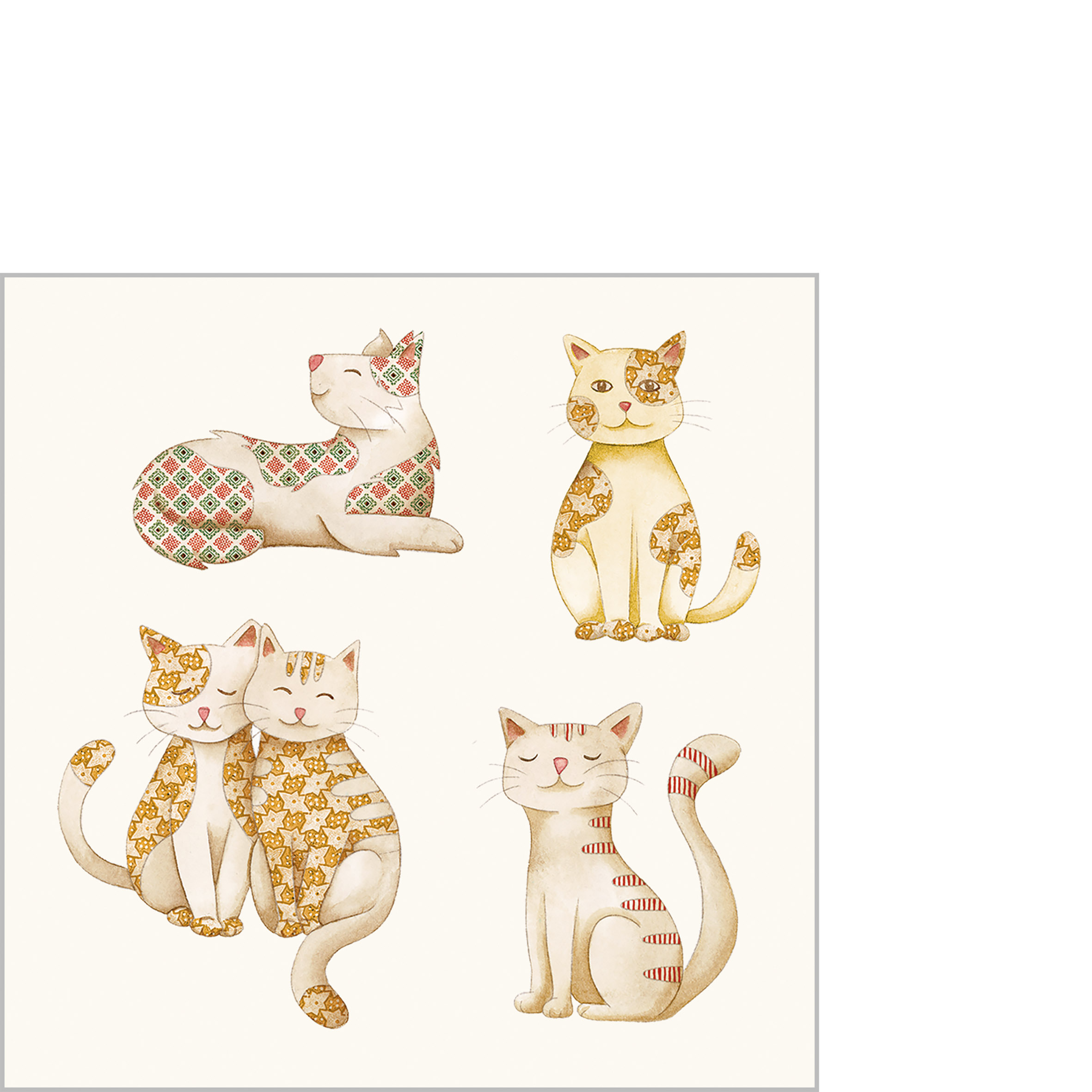 Gatti in carta Napkin 25x25