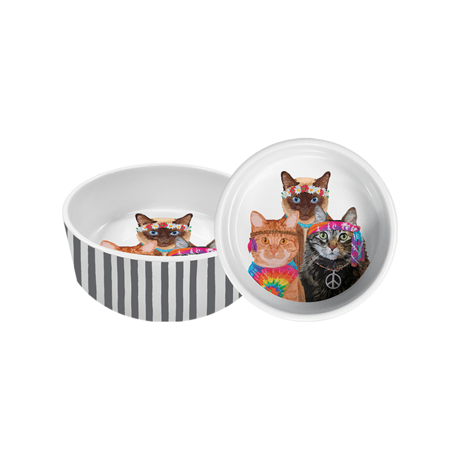 Groovy Cats Pet Bowl small