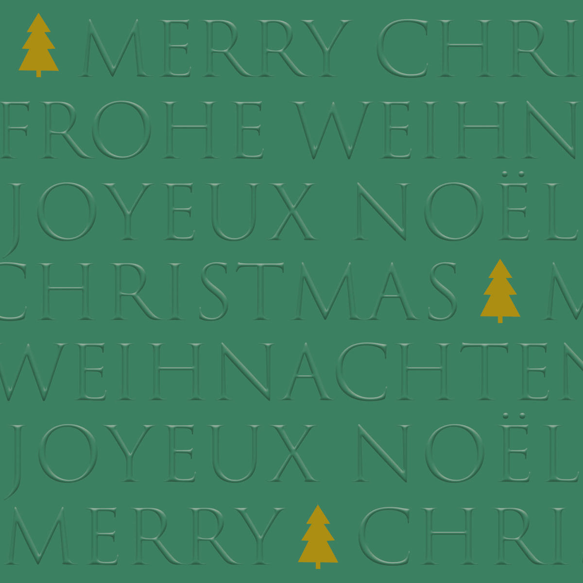 Christmas Letters Tree green Napkin 33x33 relief