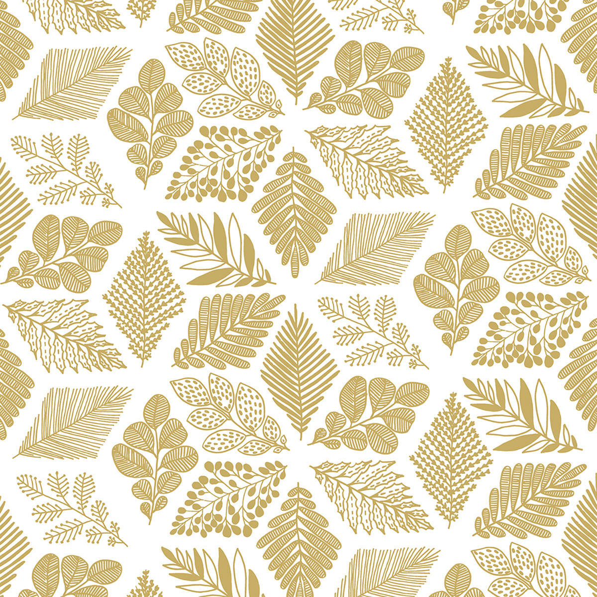 Pure Leaves gold Napkin 25x25 Pure Leaves gold Napkin 25x25