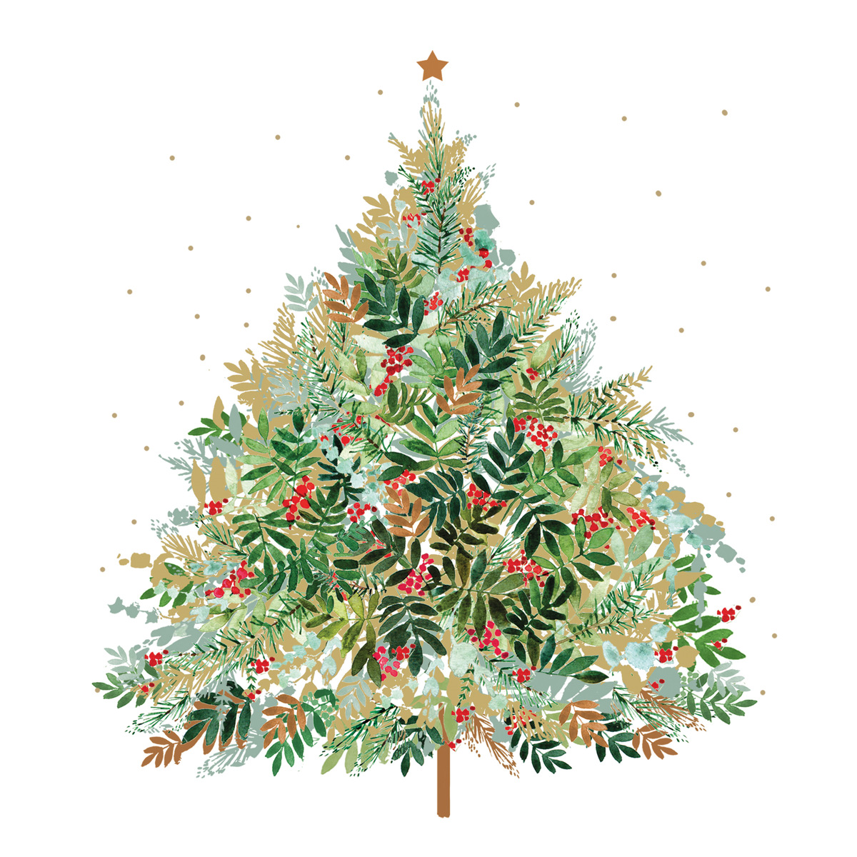 Christmas Hill Tree Napkin 25x25 Christmas Hill Tree Napkin 25x25