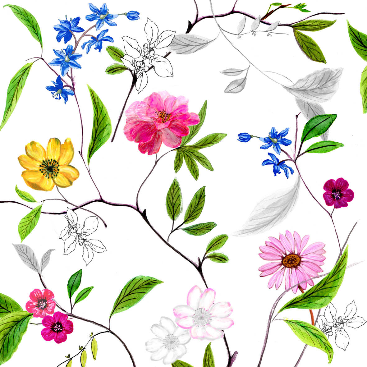 Flower Power Napkin 33x33 Flower Power Napkin 33x33