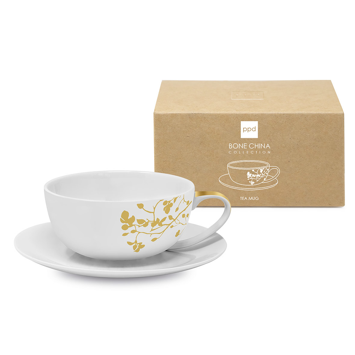 Pure Branch gold Bone China T-Mug CB Pure Branch gold Bone China T-Mug CB