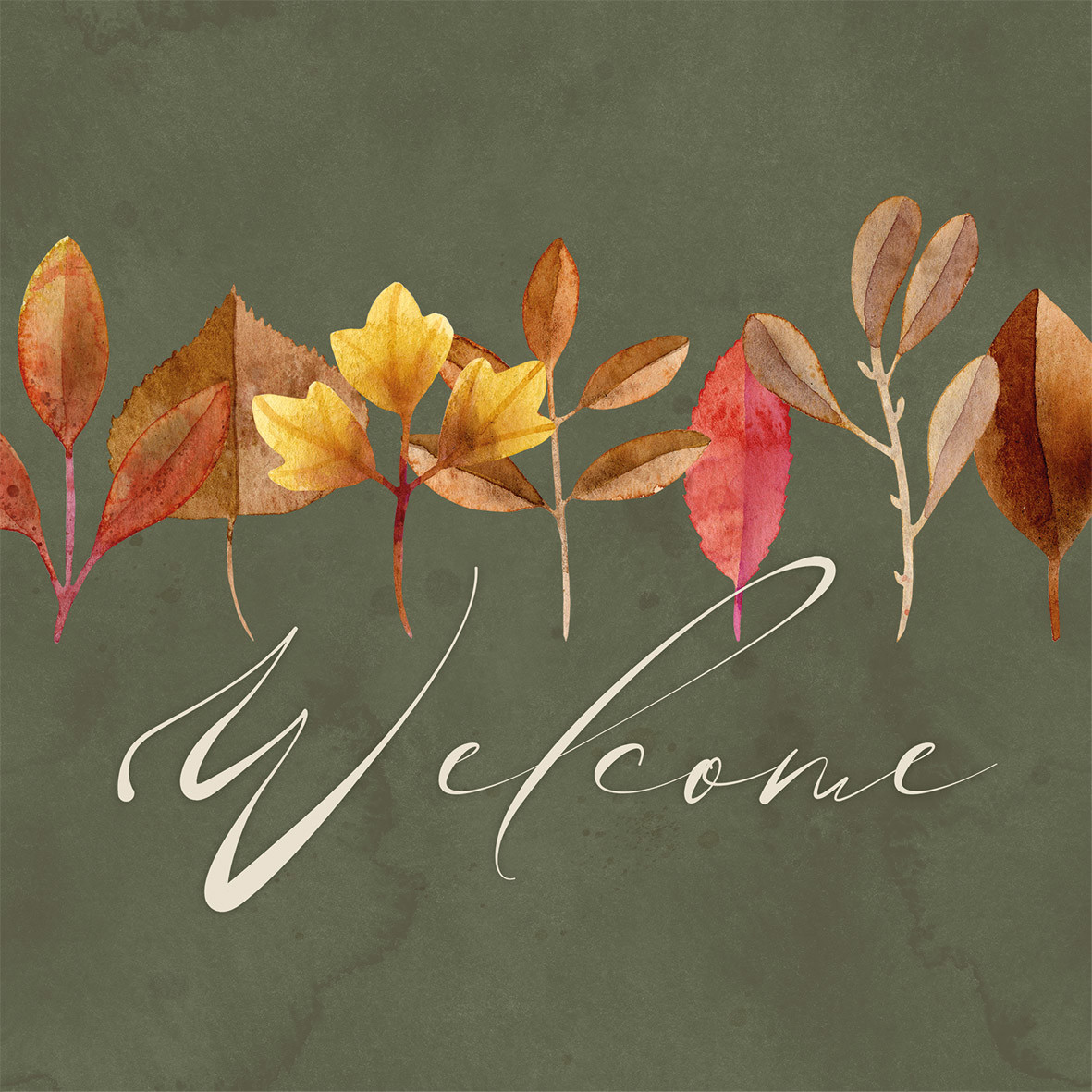 Welcome Leaves Napkin 33x33