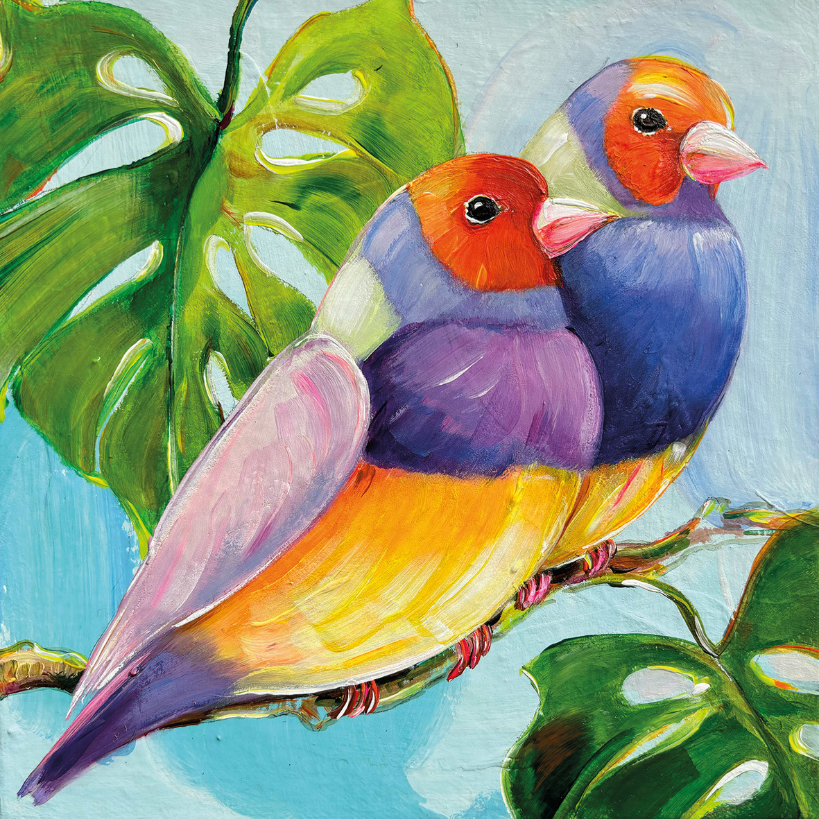 Conversation tropicale Napkin 33x33