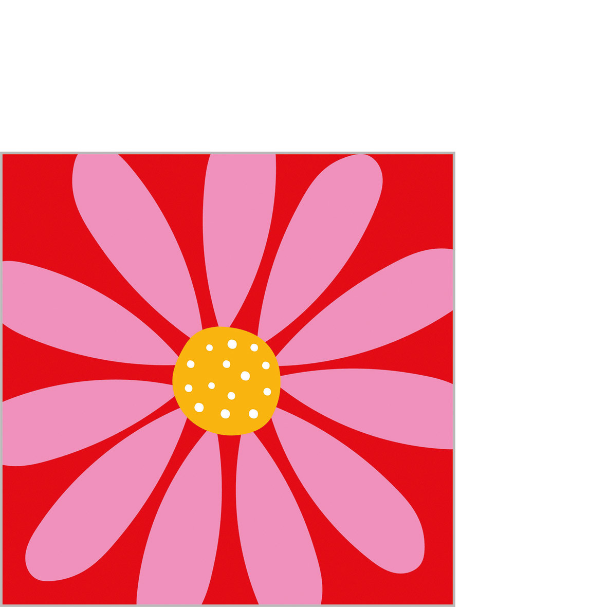 Happy Flower red Napkin 25x25