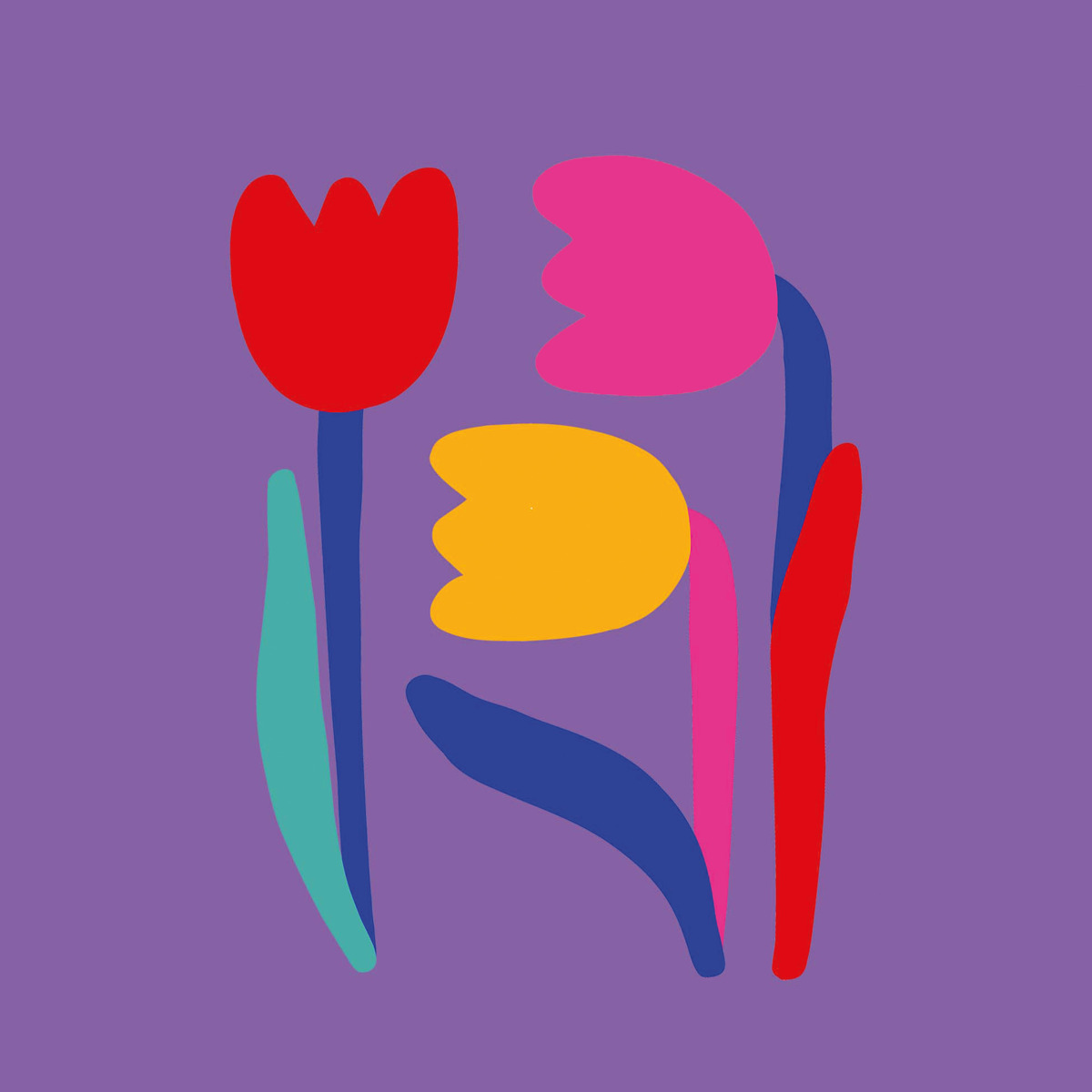 Tulipes violette Napkin 33x33 Tulipes violette Napkin 33x33