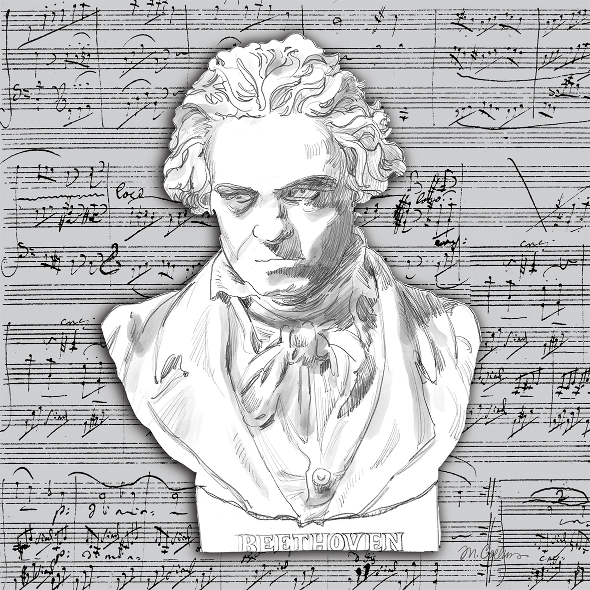 Beethoven 25x25 cm