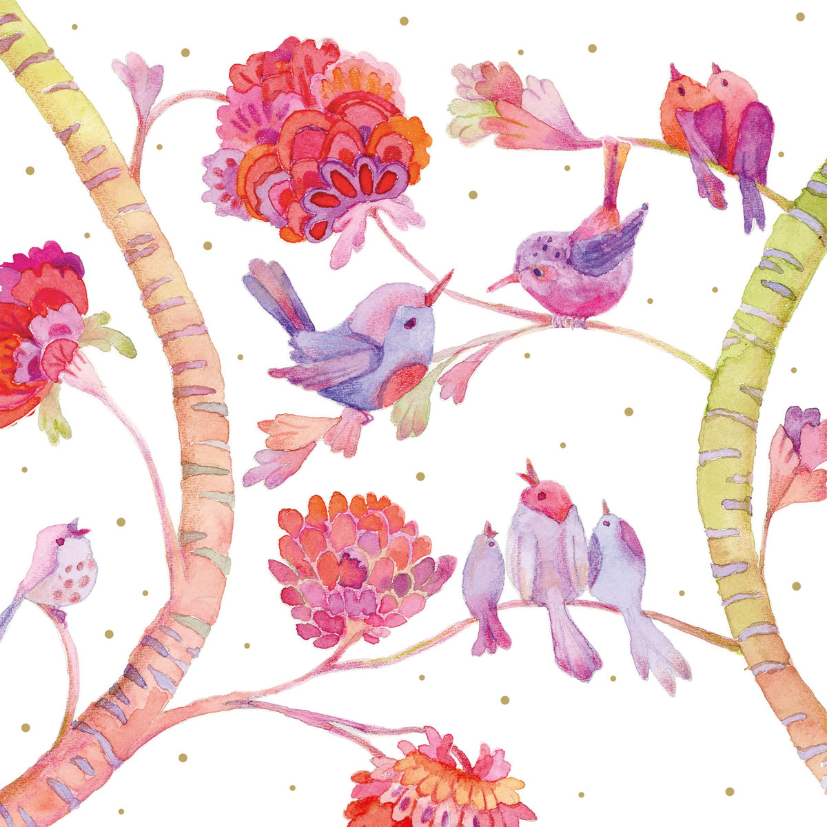 Bird Pastel Napkin 33x33 Bird Pastel Napkin 33x33