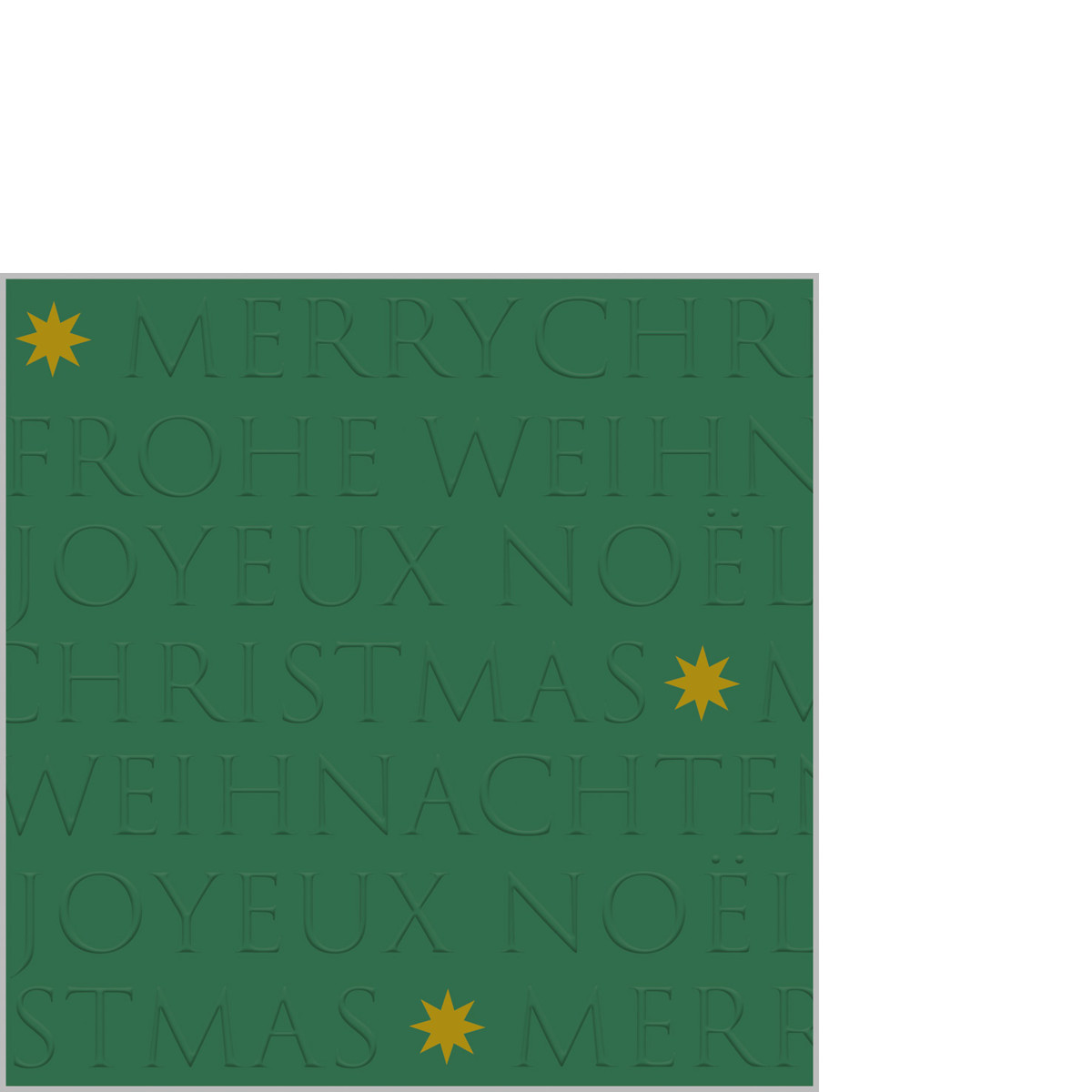 Christmas embossed green Napkin 25x25 relief