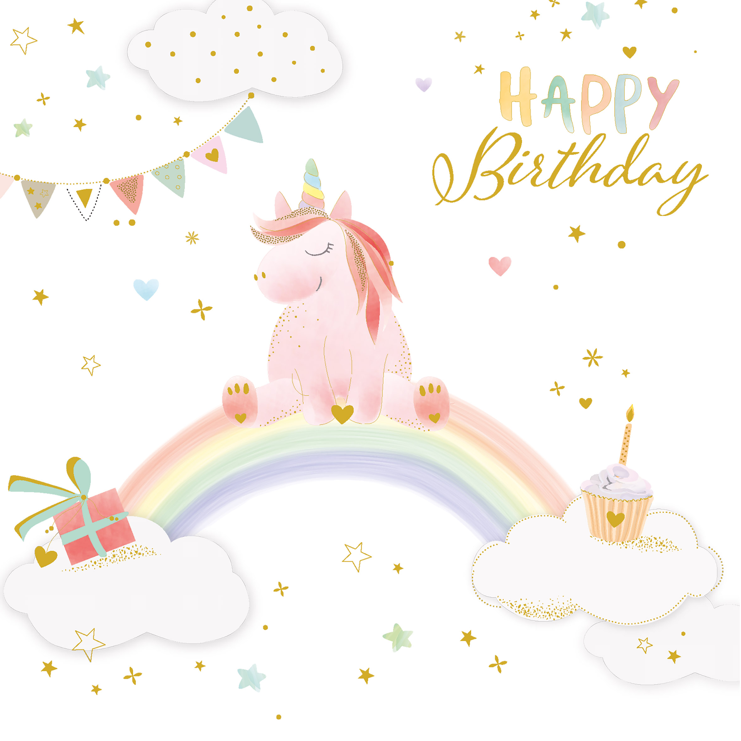 Unicorn Birthday Napkin 33x33