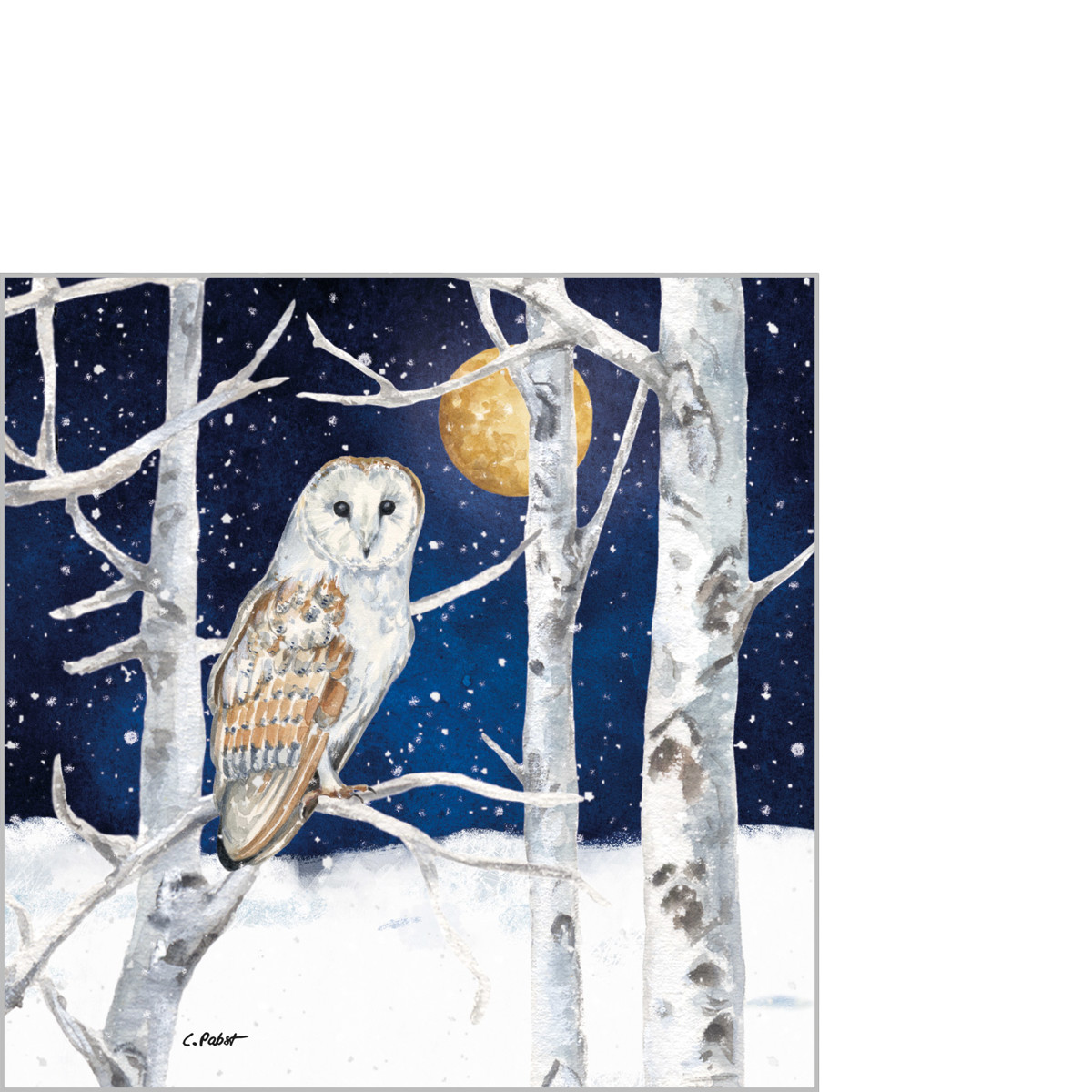 Winter Owl Napkin 25x25