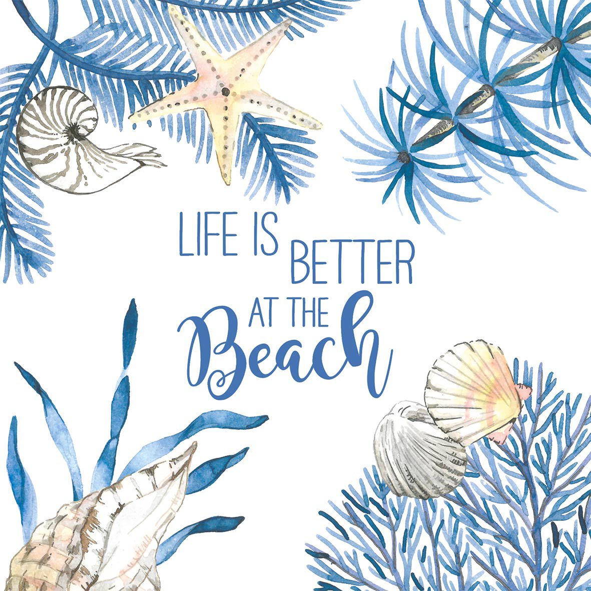 Ocean Life is better Napkin 33x33 Ocean Life is better Napkin 33x33