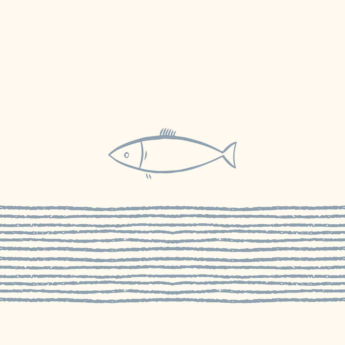 Pure Fish off white Napkin 33x33 Pure Fish off white Napkin 33x33