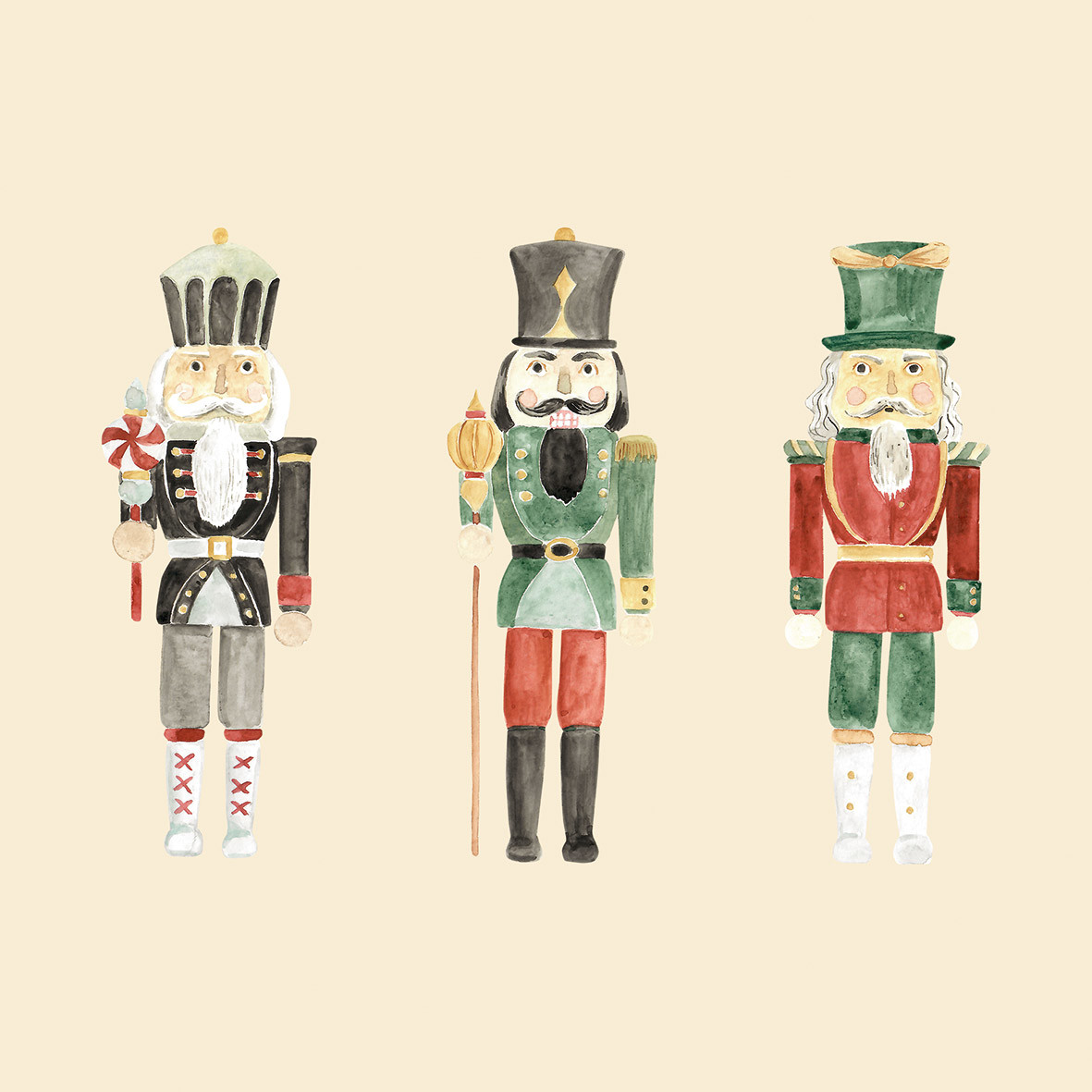 Nutcrackers beige Napkin 33x33
