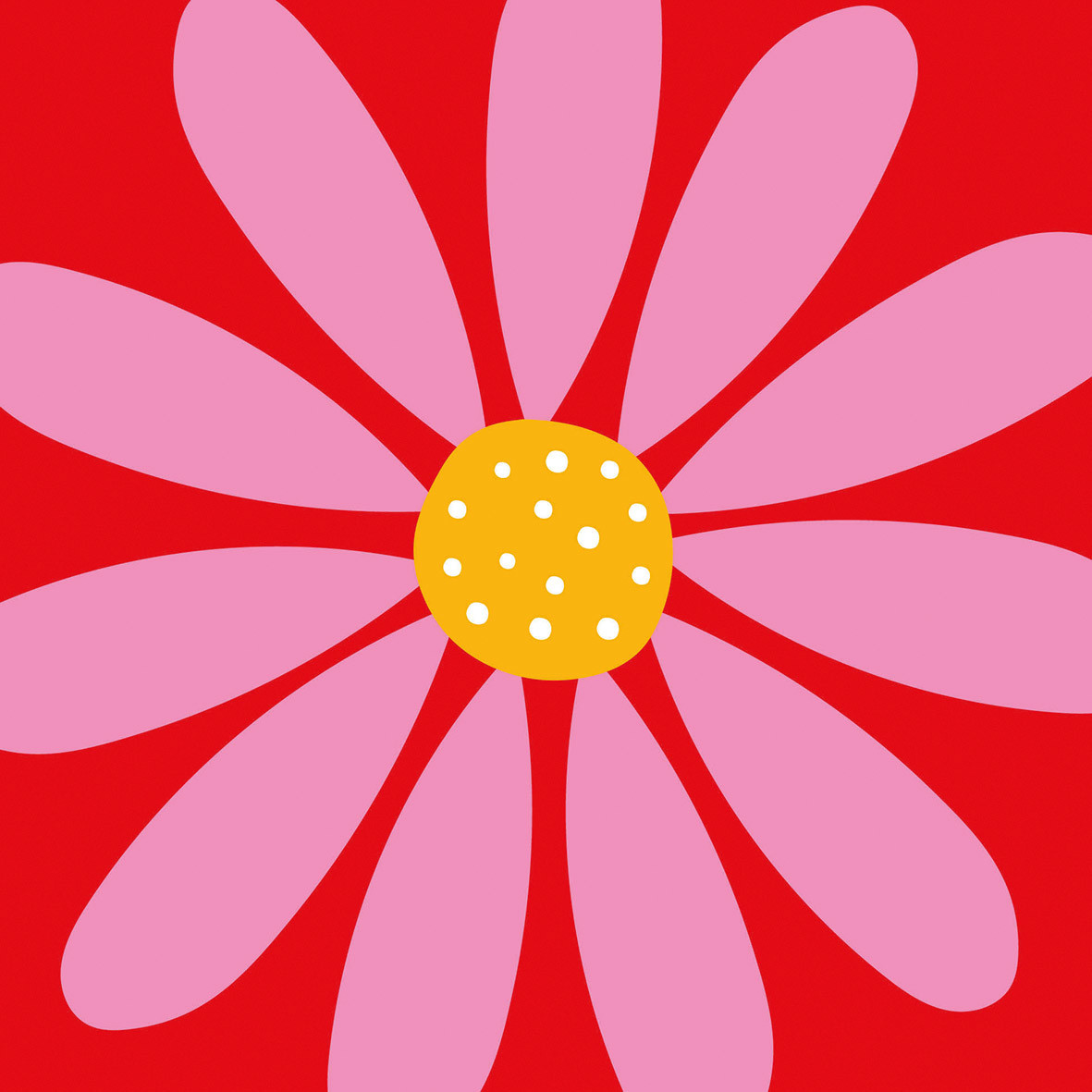 Happy Flower red Napkin 33x33