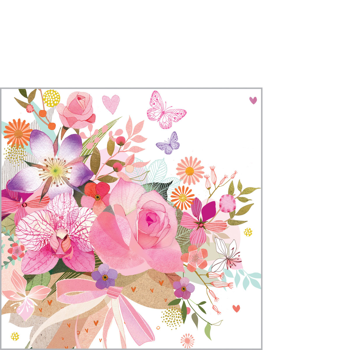 Rose Bouquet Napkin 25x25 Rose Bouquet Napkin 25x25