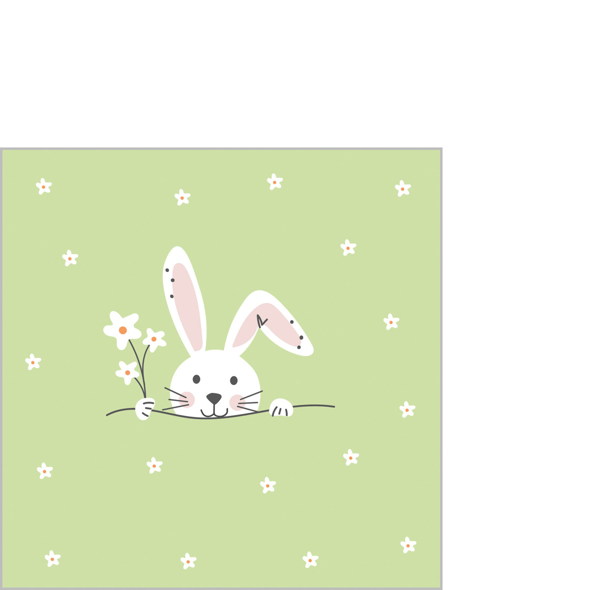 Hello Easter green Napkin 25x25