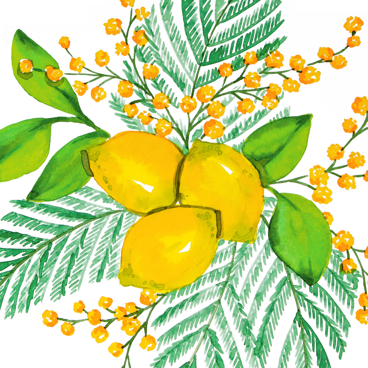 Lemon & Mimosa Napkin 33x33