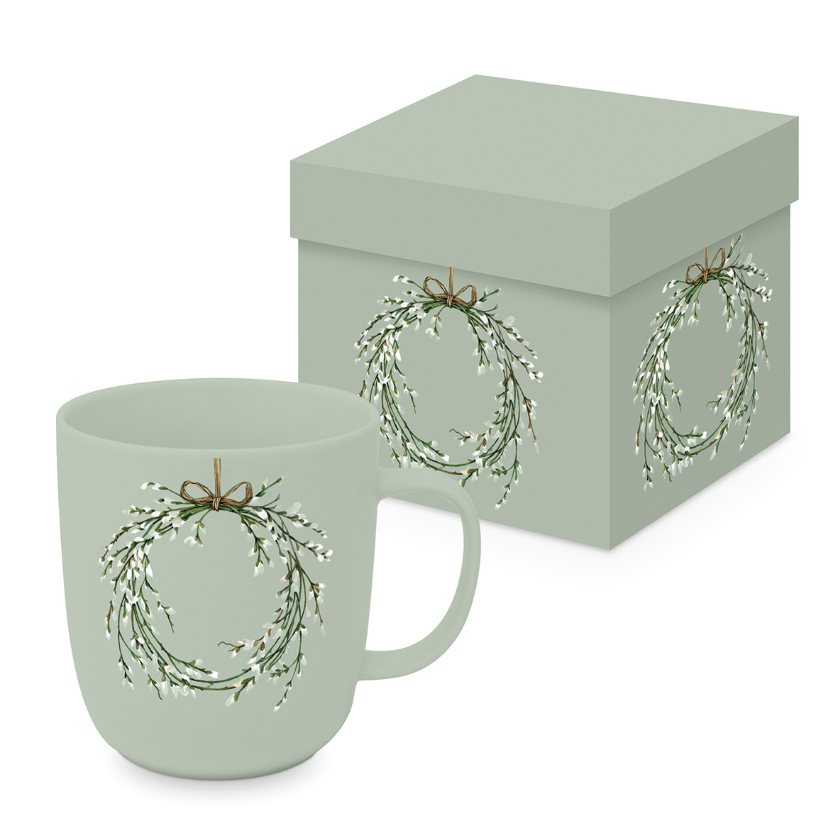 Springtime Wreath Matte Mug GB Springtime Wreath Matte Mug GB