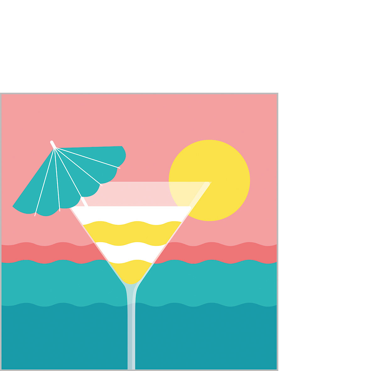 Soleil couchant Napkin 25x25