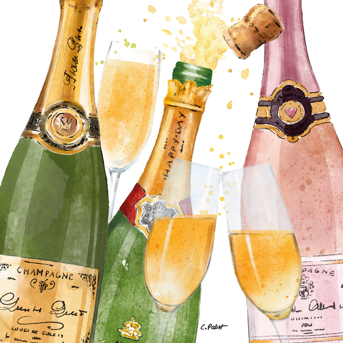 C´est l´heure! Napkin 33x33 C´est l´heure! Napkin 33x33