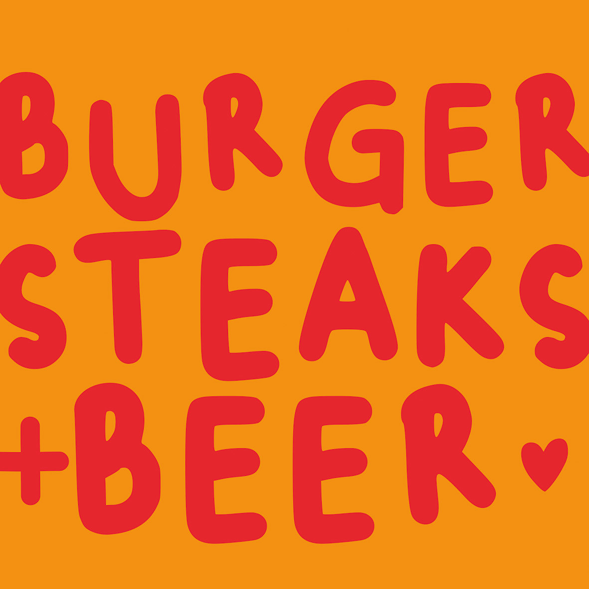 Burger & Beer orange Napkin 33x33
