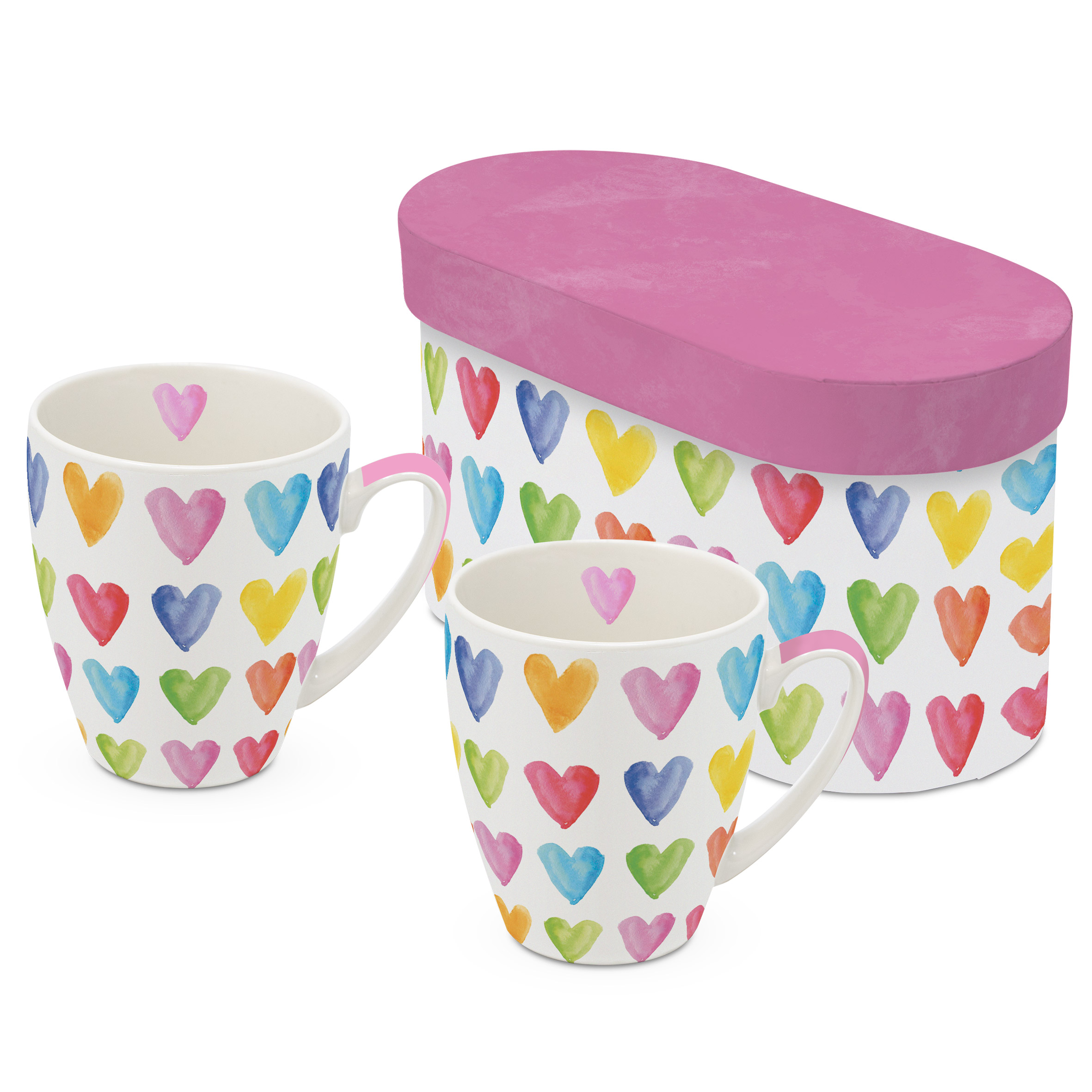 Aquarell Hearts  2 Mug Set Aquarell Hearts  2 Mug Set