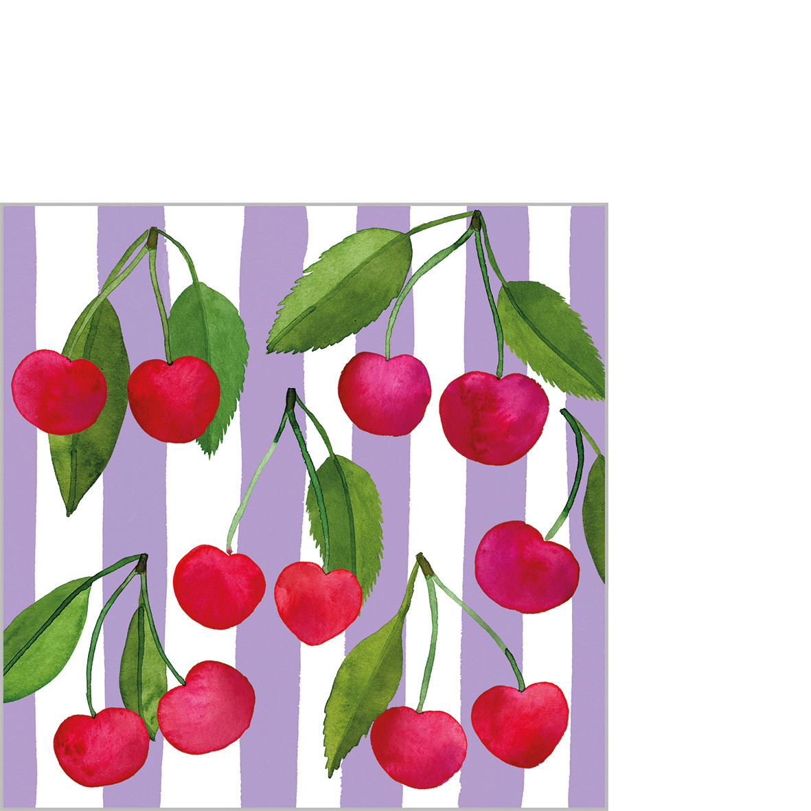 Cherry & Stripes Napkin 25x25