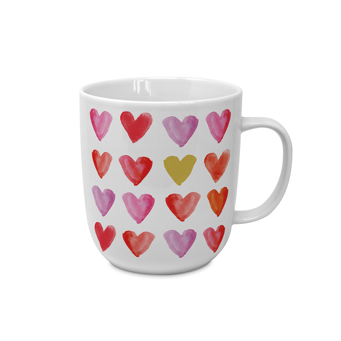 Aquarell Hearts gold Single Mug