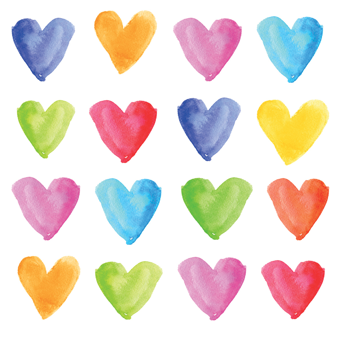 Aquarell Hearts 33x33 cm Aquarell Hearts 33x33 cm