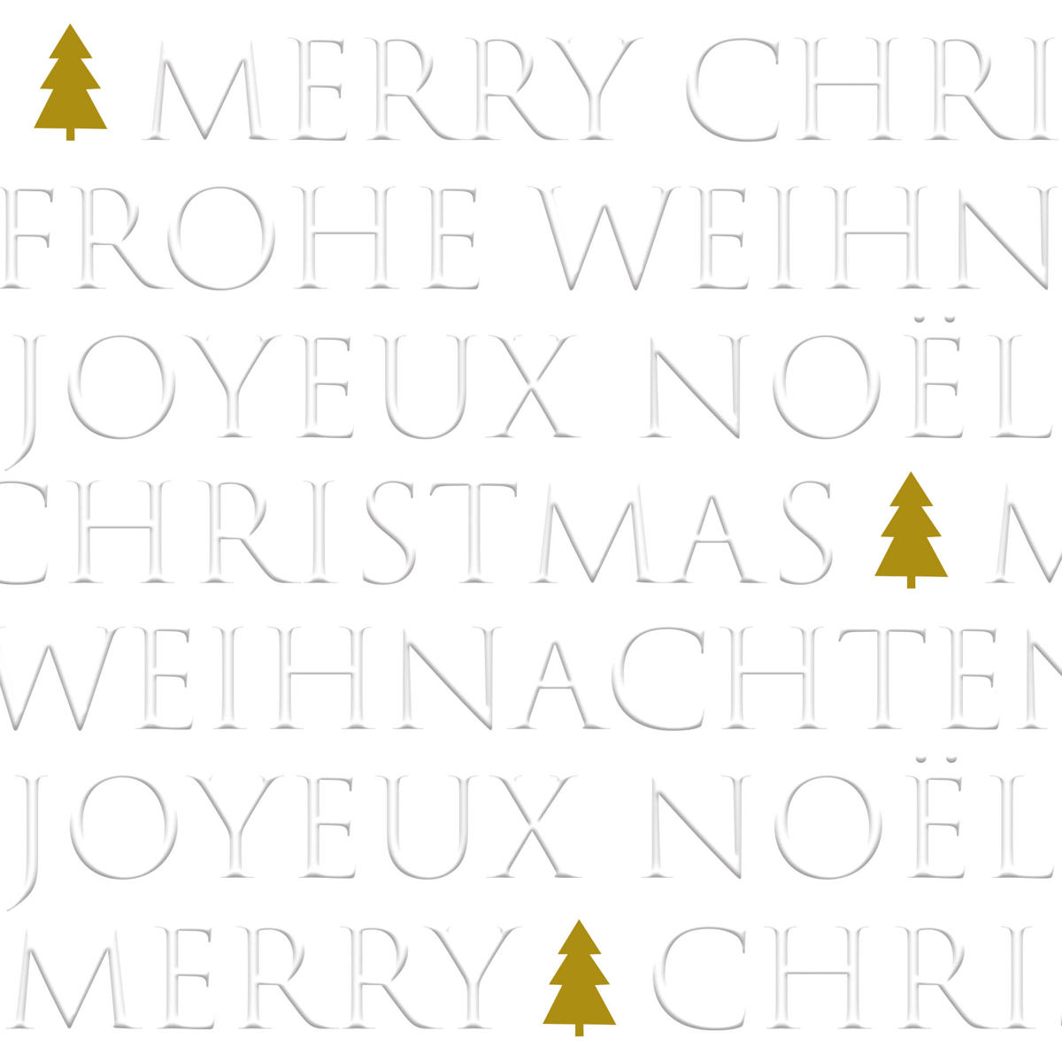 Christmas Letters Tree white Napkin 33x33 relief Christmas Letters Tree white Napkin 33x33 relief