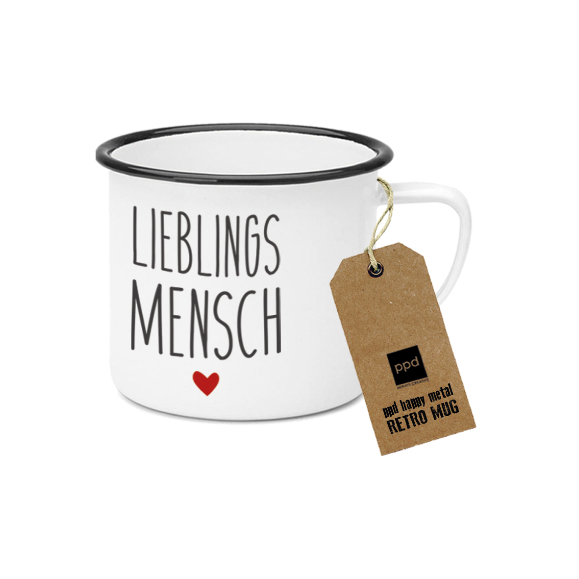 Happy Metal Mug Lieblingsmensch Happy Metal Mug Lieblingsmensch