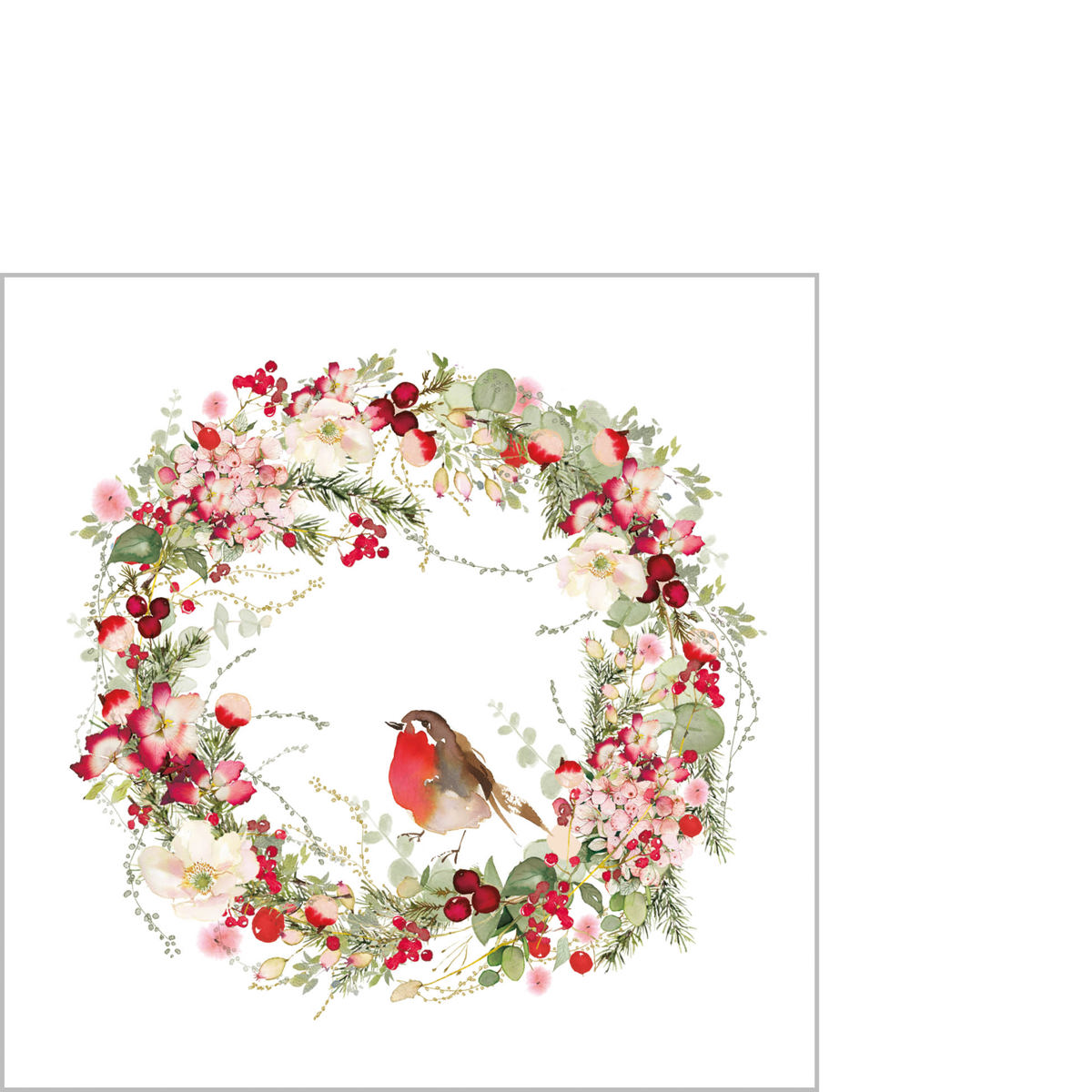 Beautiful Christmas Wreath Napkin 25x25