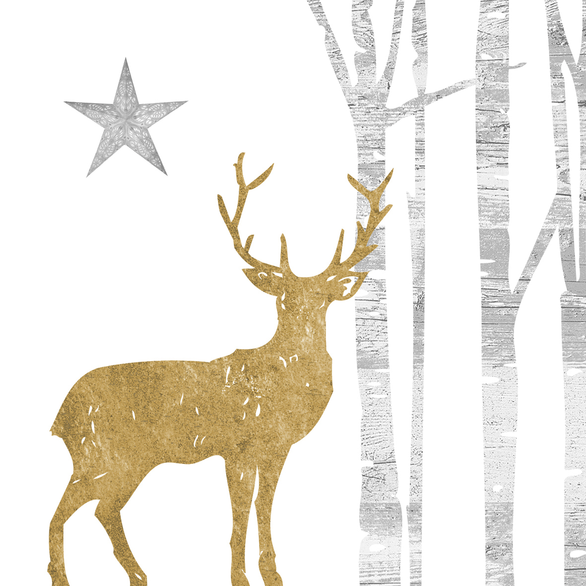 Mystic Deer gold Napkin 33x33 Mystic Deer gold Napkin 33x33