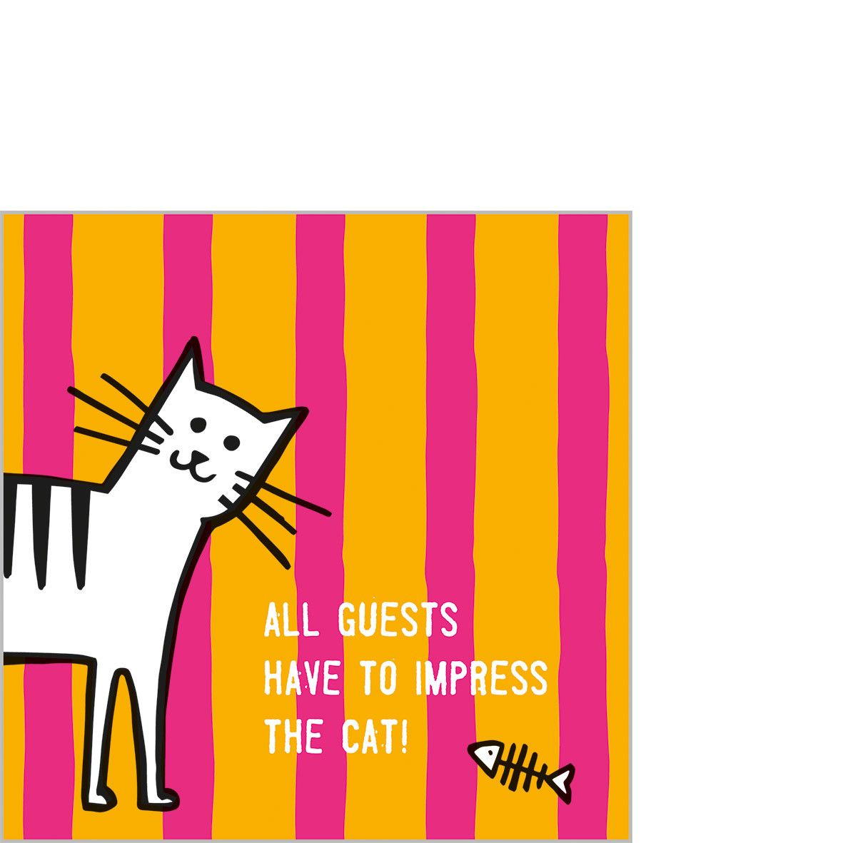 Impress the Cat orange Napkin 25x25