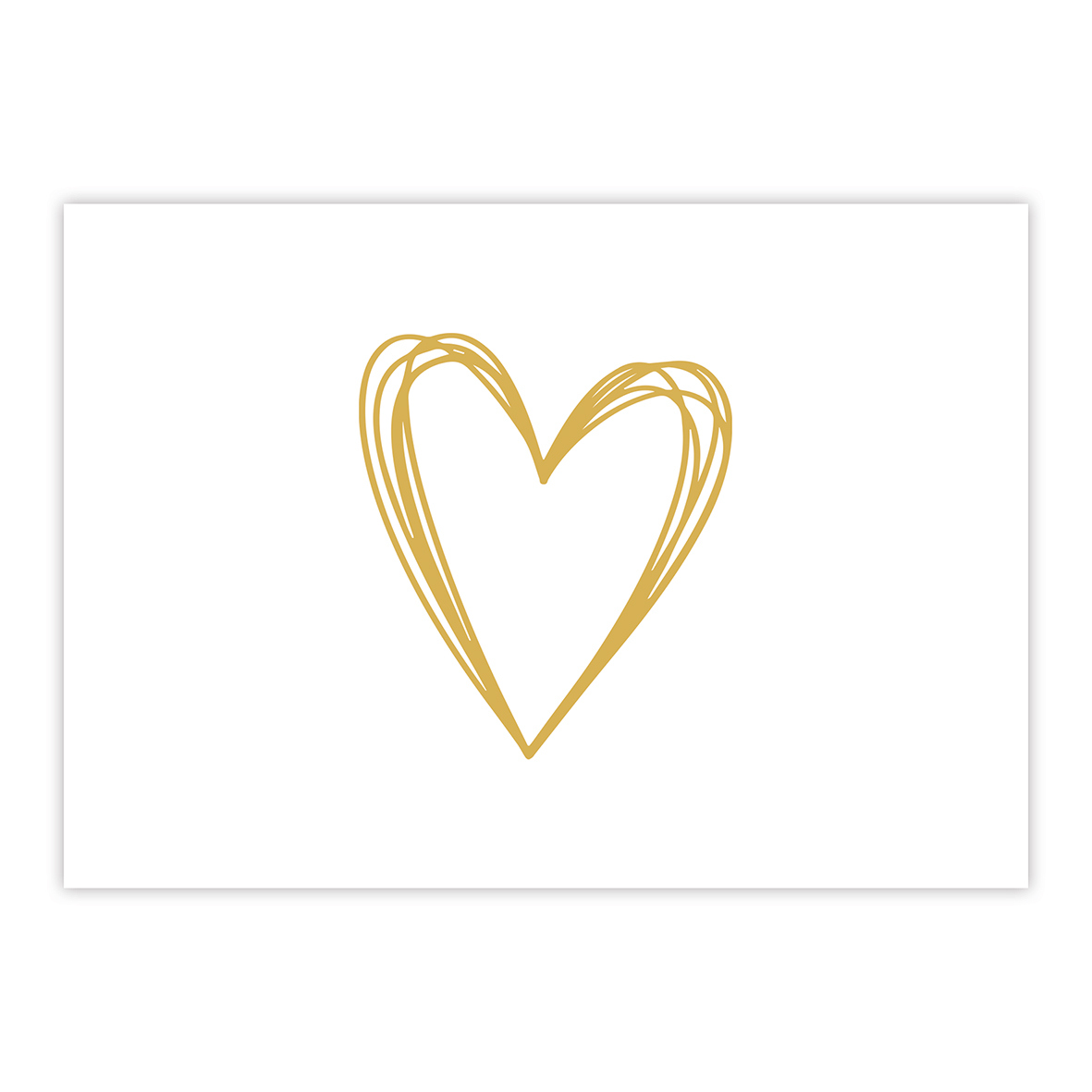 Pure Heart gold Postcard Pure Heart gold Postcard