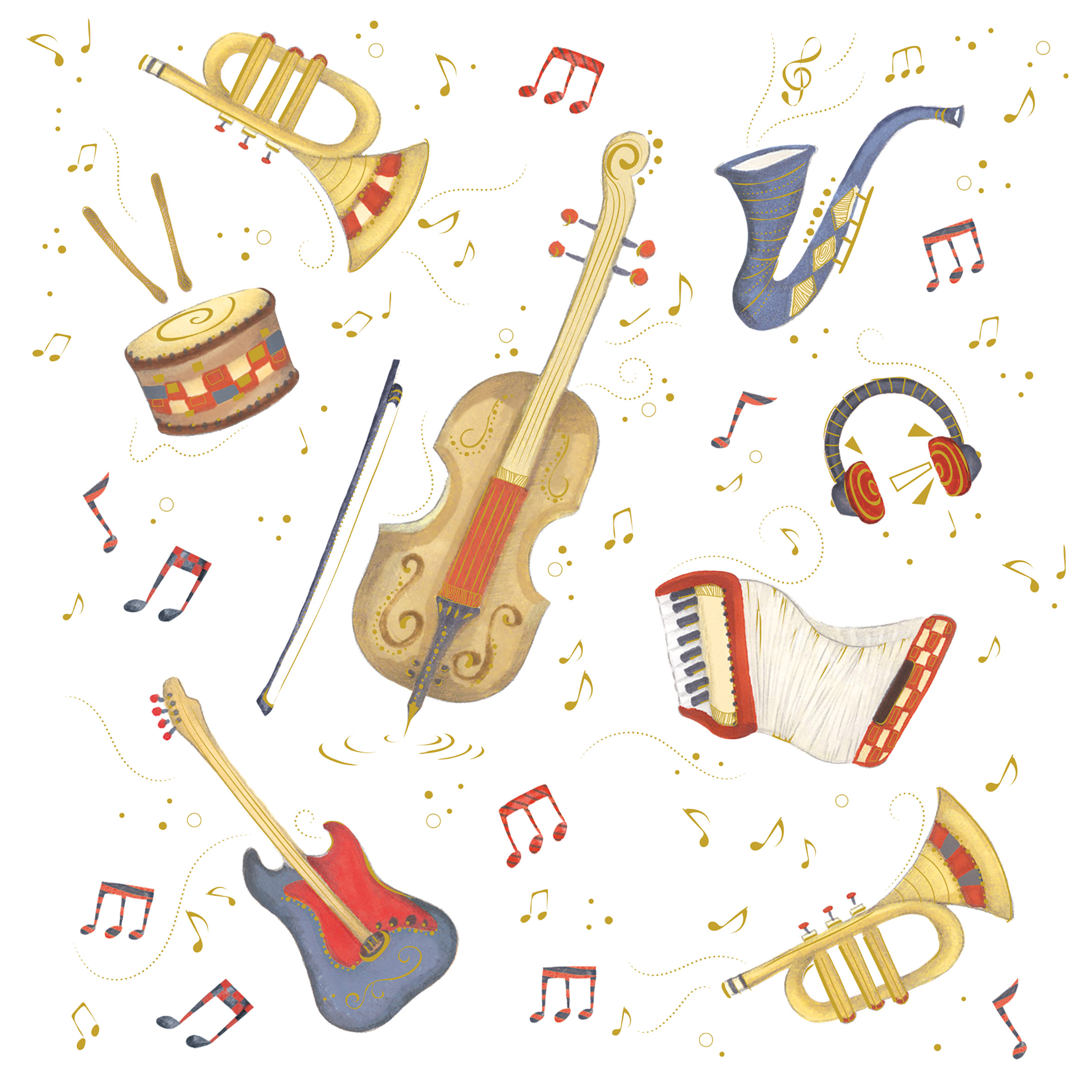 Music Love Napkin 33x33